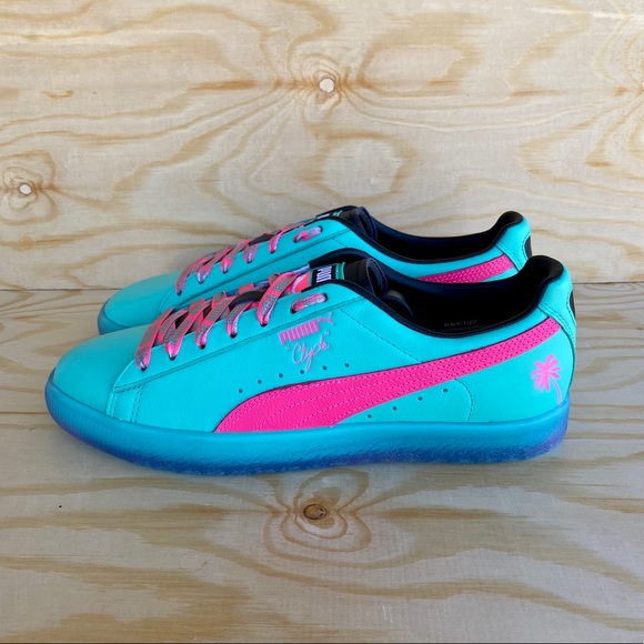 Puma Clyde South Beach Miami Palm Tree Teal Green - Picture 6 of 8